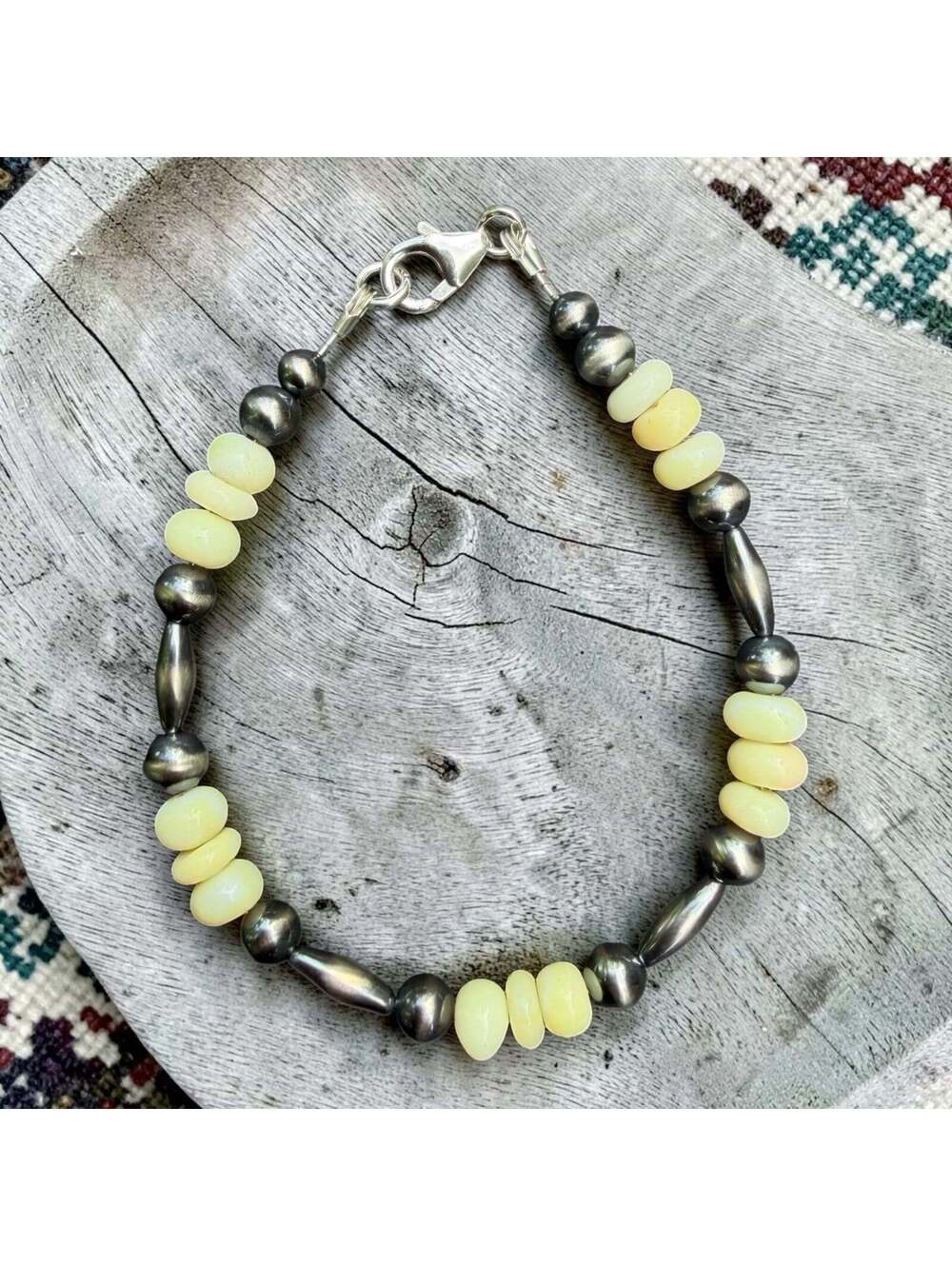 6.25" Lemon Opal Clasp Bracelet